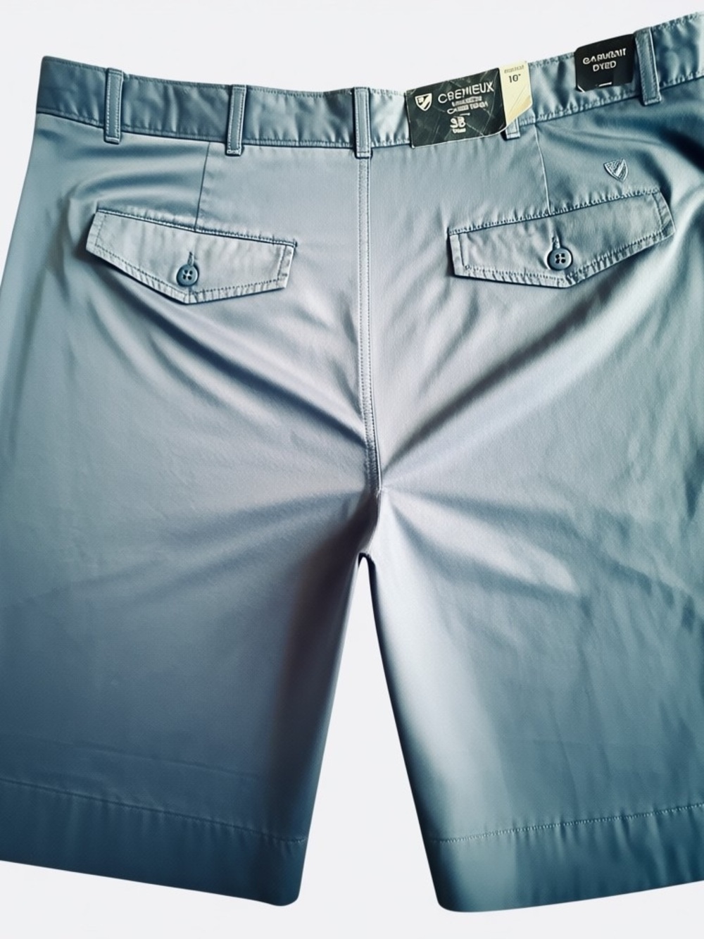 NWT Cremieux Men's 38 Comfort Stretch Chino Shorts Med Blue-43C S95HX263 $65